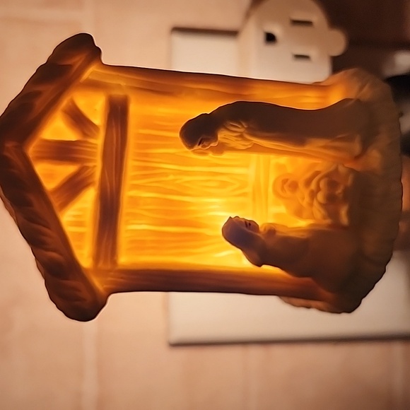 Night Light:Lights In The Night Seasons Of Cannon Falls Xmas Nativity Porcelain - Picture 5 of 5